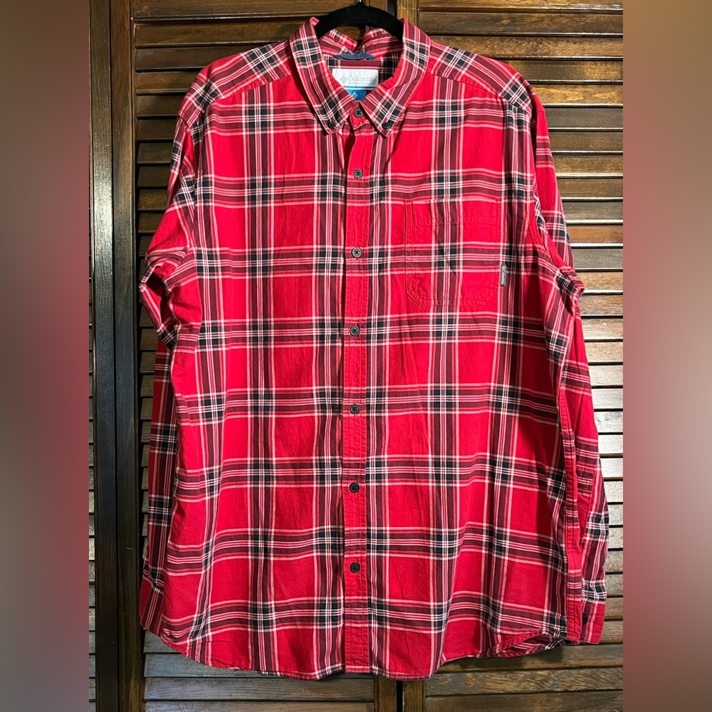 Men’s Columbia Plaid Shirt XL
